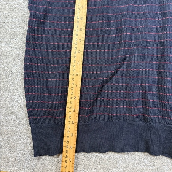 J. Crew Striped Knit Cotton Cashmere Blend Crew Neck Long Sleeve Sweater Sz L - Picture 4 of 6